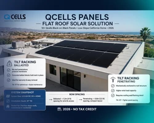 Qcells Panels for Flat Roofs: What to Know Before Installing